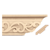 MLD7026CH_4 1/4" Crown Moulding w/ Baroque Insert Cherry