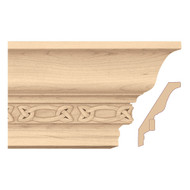 MLD7036WO_5" Light Rail Crown w/ Gaelic Insert White Oak