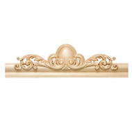 PED5667MA_84" Lg Scrolled Acanthus Pediment Maple 1ea 2bx