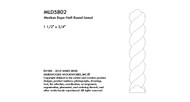 WMLD5802RES_1 1/2 X 3/4 Medium Rope Half Round 8' pc Resin