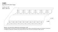 WCM83RES_13/16 X 5 1/2 CORNICE RESIN