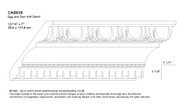 WCM8858RES_13/16 X 7 EGG/BD DENTIL RESIN