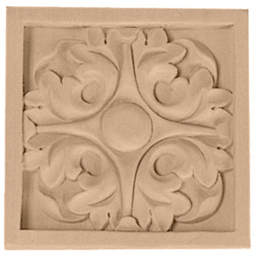 ROS03X03LFLW - Wood Rosette - Lindenwood
