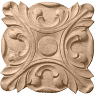 ROS02X02ACRW - Wood Rosette - Rubberwood
