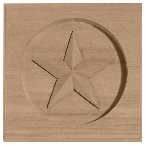 ROS05X05AURW - Wood Rosette - Rubberwood