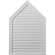 12"W x 27"H Peaked Gable Vent Louver, Decorative