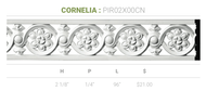 2 1/8"H x 1/4"P x 96"L Cornelia Pierced Moulding
