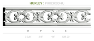 3 3/8"H x 3/8"P x 96"L Hurley Pierced Moulding