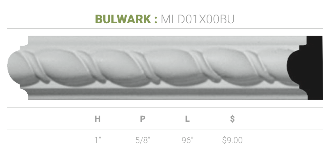 1 H X 5 8 P X 96 L Bulwark Rope Panel Moulding Permalifeinc