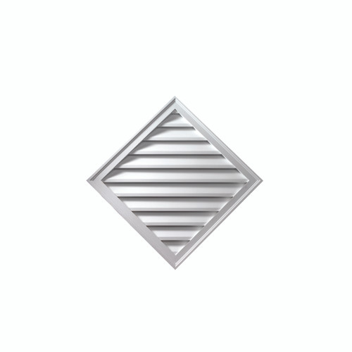 Diamond louver vent - functional - 24" x 24" x 2" thickness