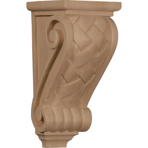 CORW04X05X10BWAL - Medium Basket Weave Corbel, Alder