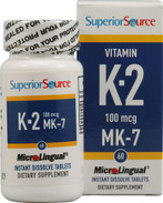 Superior Source Vitamin K2-MK7, 100 mcg, 60 Count