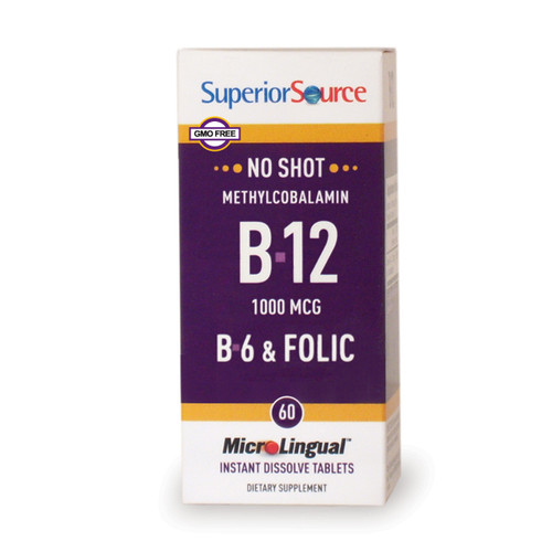 Superior Source No Shot Methylcobalamin B12/ B6 / Folic Acid, 60 ct