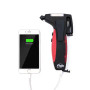 Car Emergency Tool 5-In-1, Glass Breaker, Cutter, Portable Power Bank - Flipo