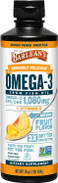 Barlean's Omega 3, Mango Peach 16 oz - EPA & DHA, Brain, Joint, Heart Health