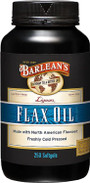 Barlean's Lignan Flax Oil 250 ct Omega-3 Fatty Acids 1000mg for Joint, Heart