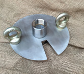 32mm stainless steel bore cap with socket outlet