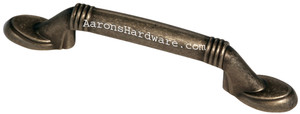 9660-AIM-D Cabinet Handle Weathered Iron 3 Inch Hole Spacing      