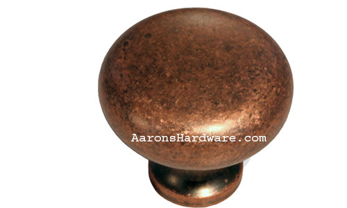 9654-ACM-D Cabinet Knob Weathered Copper 1 ¼” Diameter