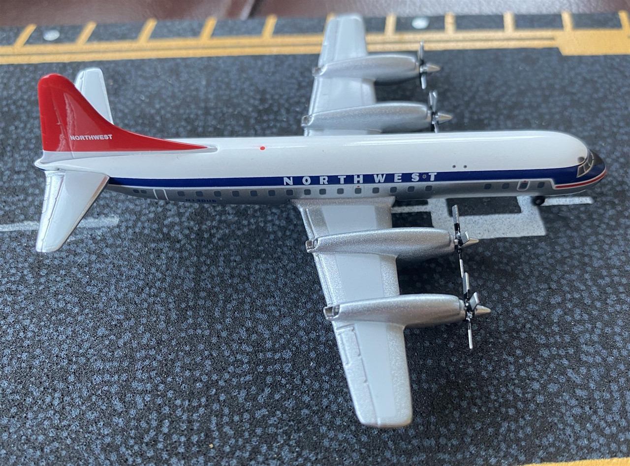 ACN130US *RARE* Aeroclassics Northwest Airlines L-188 Model Airplane -  Justplanefun