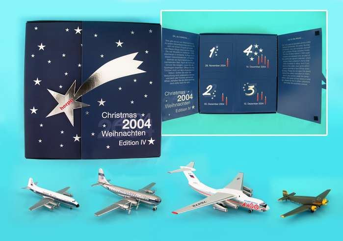 HE514071 Herpa Wings Advent Calendar 2004 Model Airplanes