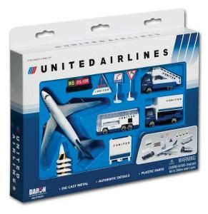 RT6261 Real Toys United Airlines 12 Piece Airplane Model Playset