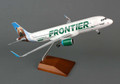 SKR8319 Skymarks Frontier A320 1/100 W/GEAR & Wood Stand W/SHARKLETS Model Airplane