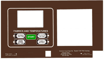 Product Description

These Super-Tuff™ custom overlay will fit the Speed Queen dryer computer with 5 buttons and coin slot. This overlay only comes in OEM coloring but we can also make a completely custom color including your store name.  If you want a completely custom overlay please call so arrange for a proof and to put down a deposit.  Please be sure to specify if you want a custom color during checkout and give us a call. 

* Some dryers using this overlay come with a coin slot.  Please specify when checking out.

** We offer quantity discounts (>10).  Please call us and we will give you the code to take the corresponding discount off for that order.  
