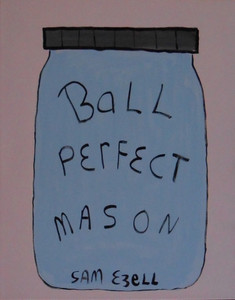 BALL MASON JAR PAINTING BY SAM EZELL