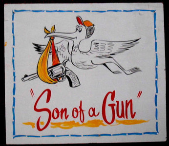 SON of a GUN - STORK with PISTOL - Laff durn you!