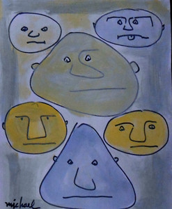 RAW - ART BRUT 6 FACES - by Michael