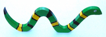 GREEN WOODEN SNAKE by George Borum