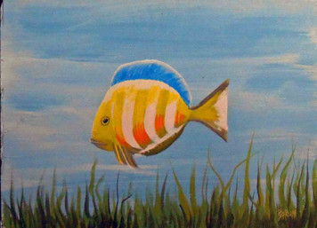 Tropical Fish Painting by George Borum 670 - WAS $95 - NOW $35