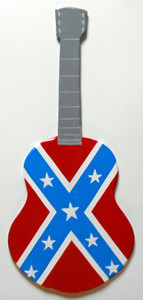 REBEL FLAG GUITAR Wooden Cutout Guitar by George Borum - NOW only $30