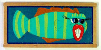 Funky Fish Painting #605 by Auntie Reba