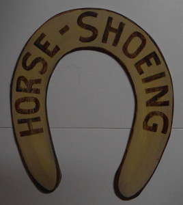 Old Time HORSE SHOEING SIGN - BLACKSMITH by George Borum
