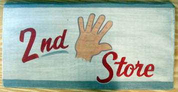 2nd HAND STORE old time Sign