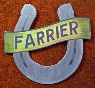 FARRIER - BLACKSMITH - HORSESHOE SIGN by George Borum