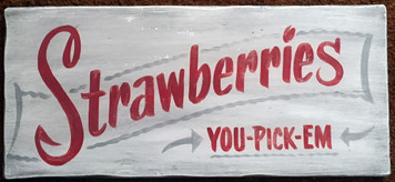 STRAWBERRIES - OLD TIME SIGN by George Borum