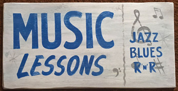 MUSIC LESSIONS Old Time Sign by George Borum