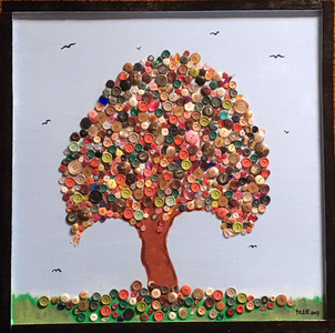 BUTTON TREE WALL HANGER by Amish Girl - Tillie