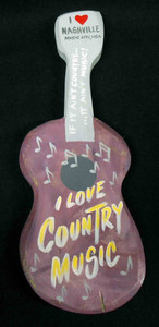 I Love Country Music Mini Guitar by George Borum