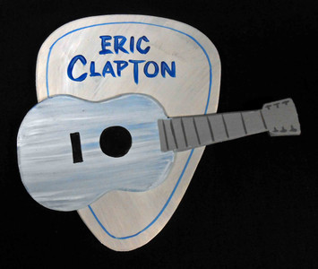 Eric Clapton Guitar Pick Plaque by George Borum
