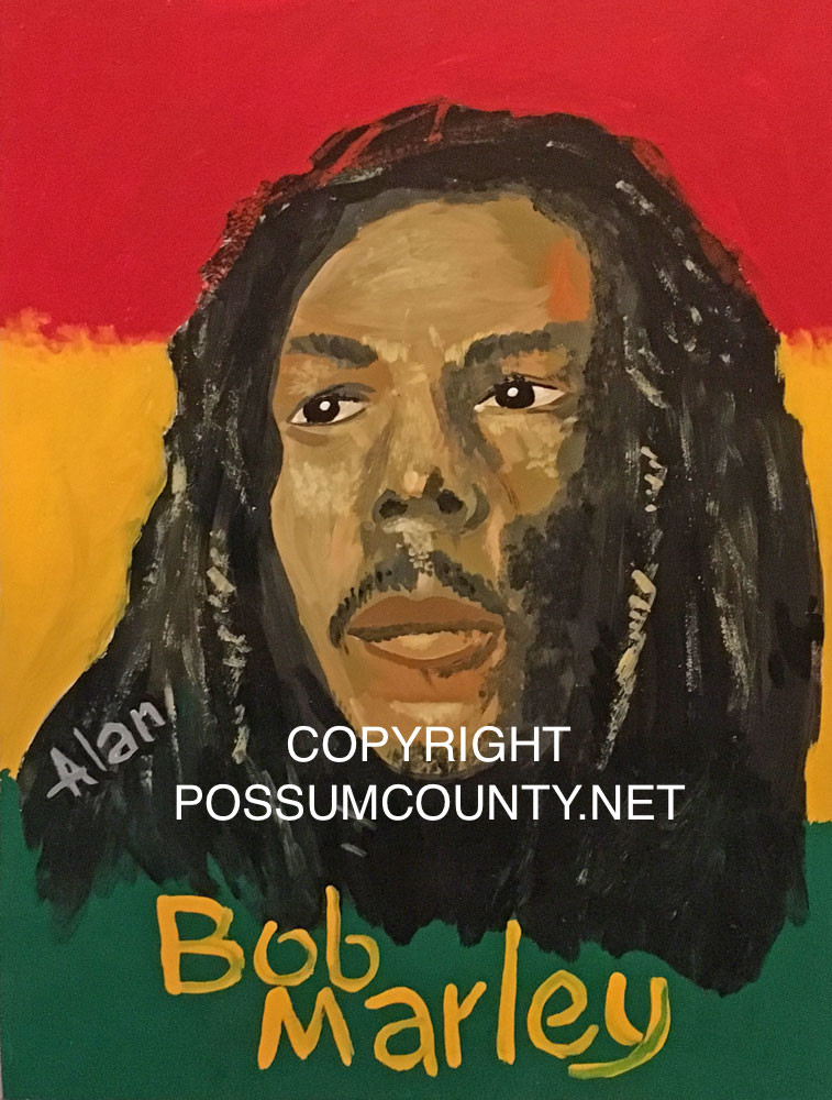 bob marley painting