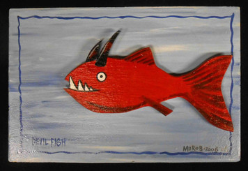 Devil Fish 3-D Plaque by George Borum - Reduced to $20