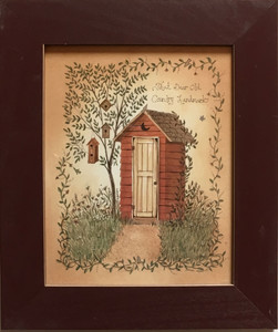 OUTHOUSE PRINT #1 - FRAMED UNDER GLASS