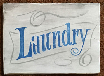 LAUNDRY - OLD TIME SIGN by Gorge Borum
