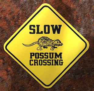 POSSUM CROSSING ROAD SIGN - 16" x 16"