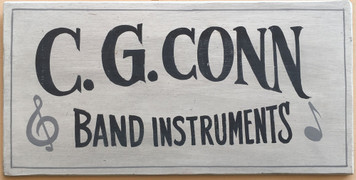 C G CONN Musical Instrument Sign - Elkhart Indiana