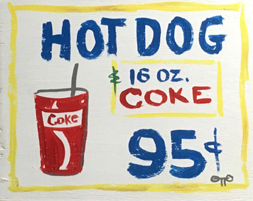 HOT DOG & COKE - DINER SIGN by Otto - Was $35-Now$20